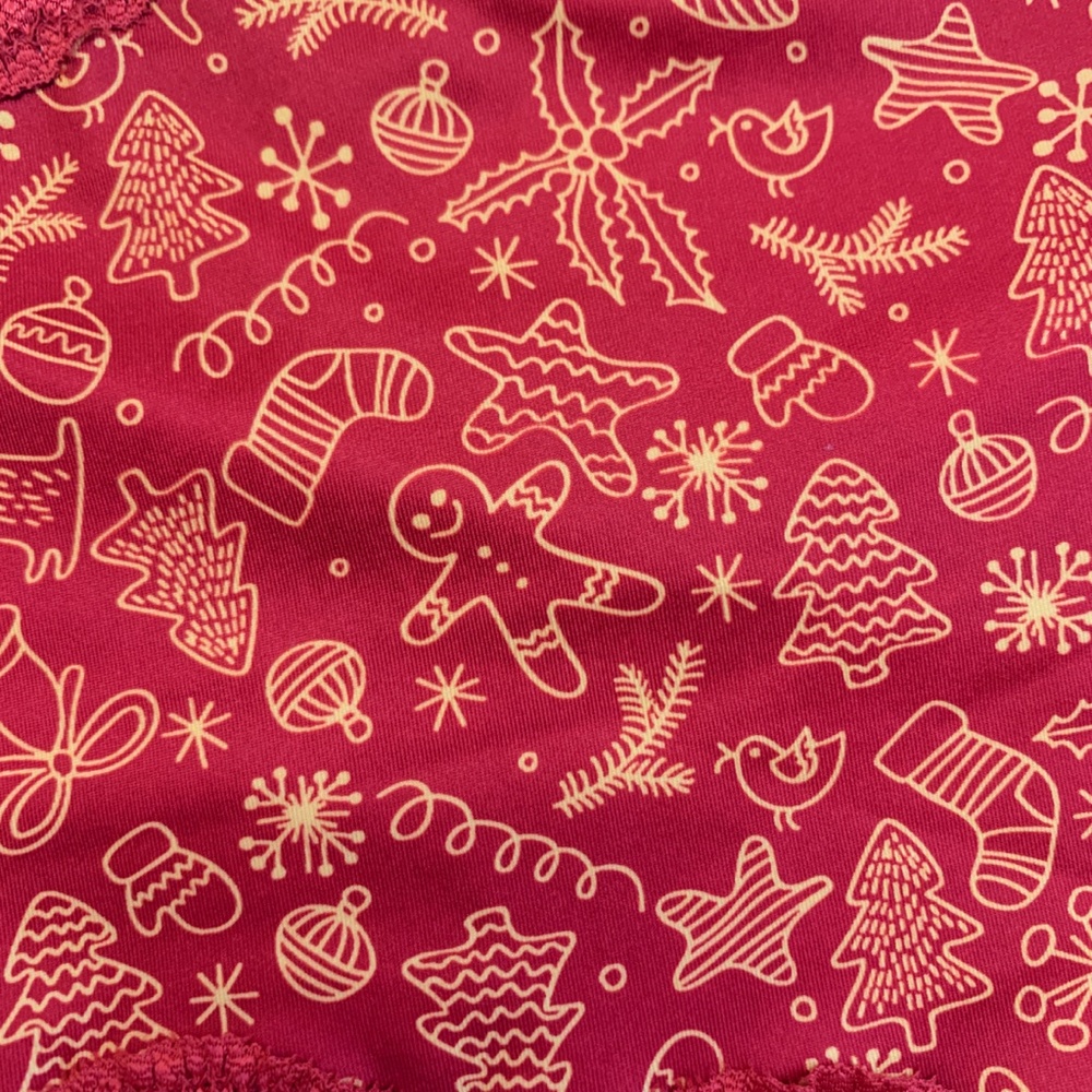 SOLD - Splendies Cheeky Panties Sugar And Spice Red, Gold Christmas Size 4X NWT - Picture 4 of 9